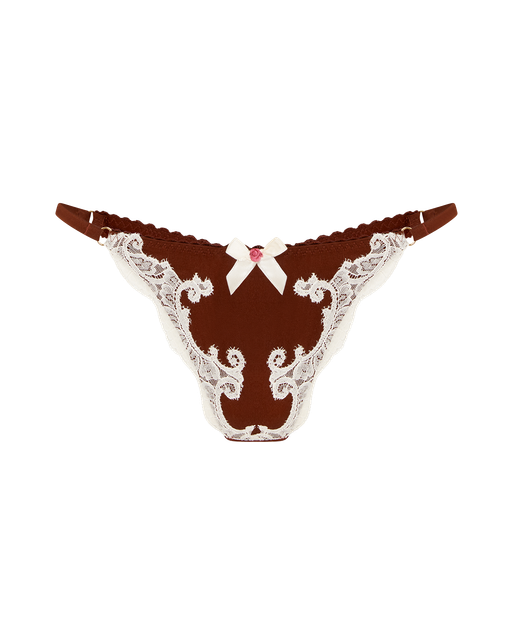 Molly Thong Brown/Ivory | Agent Provocateur