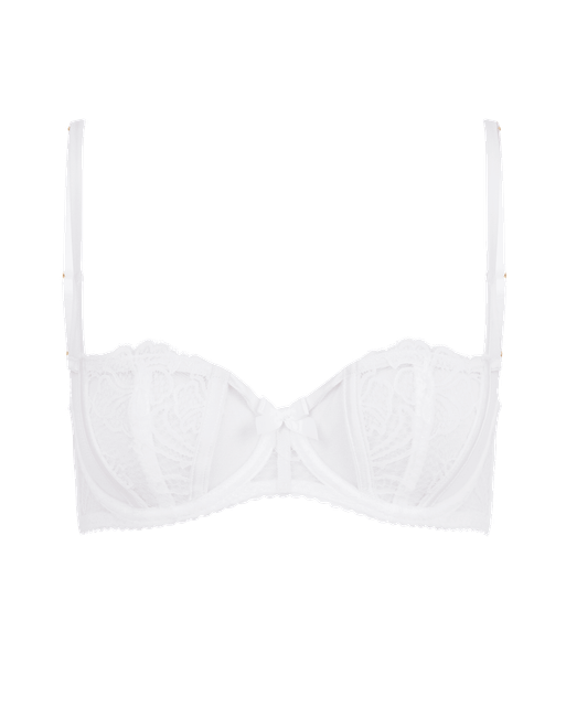 Rozlyn Balconette Underwired Bra White | Agent Provocateur
