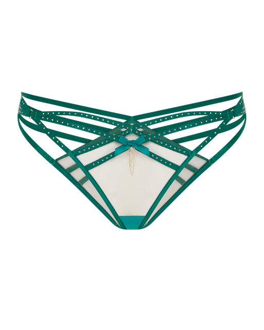 Rubi Full Brief  Green/Flesh | Agent Provocateur