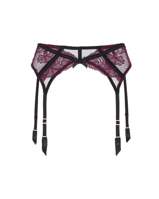Rozlyn Suspender Plum/Black | Agent Provocateur