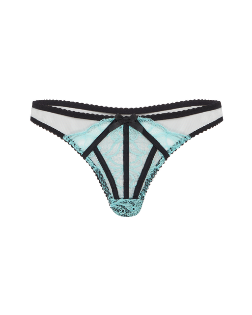 Rozlyn Trixie Thong Mint/Black | Agent Provocateur