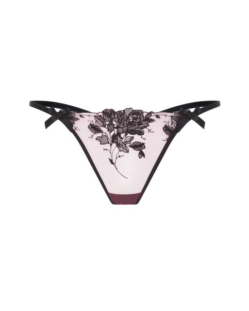 Elvie Trixie Thong Pink/Black | Agent Provocateur