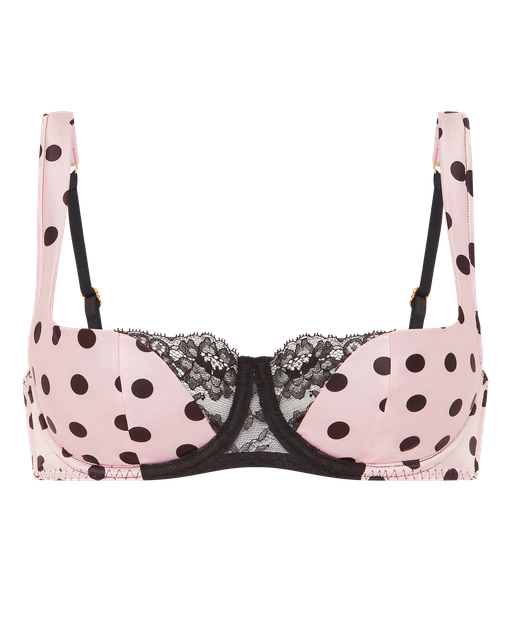 Rivere Balconette Underwired Bra  Pink/Black | Agent Provocateur