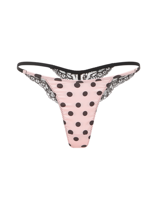 Rivere Thong Pink/Black | Agent Provocateur