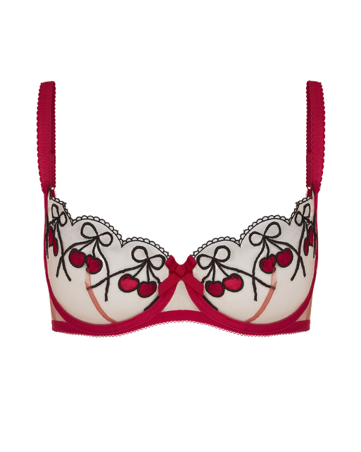 Avalee Plunge Underwired Bra Red | Agent Provocateur