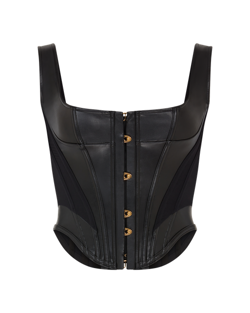 Zena Pvc Corset Top Black | Agent Provocateur