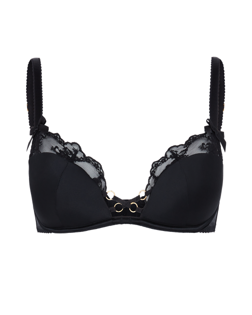 Daphnie Plunge Underwired Bra Black | Agent Provocateur