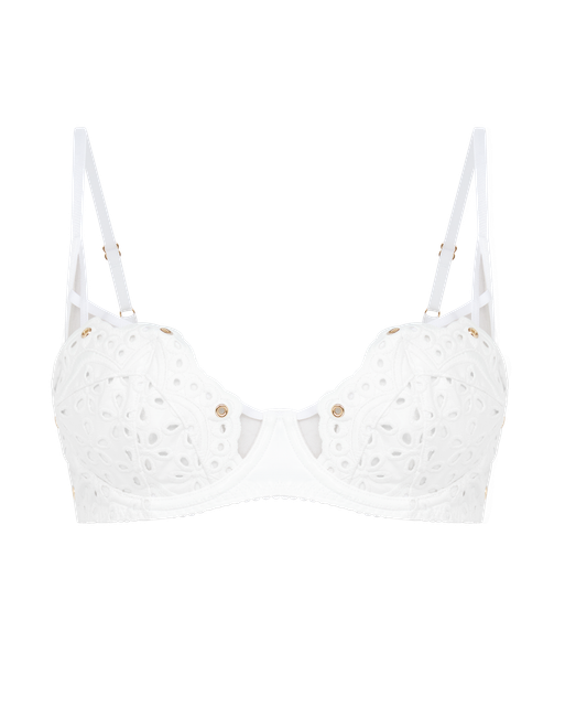 Nicoletti Plunge Underwired Bra White | Agent Provocateur