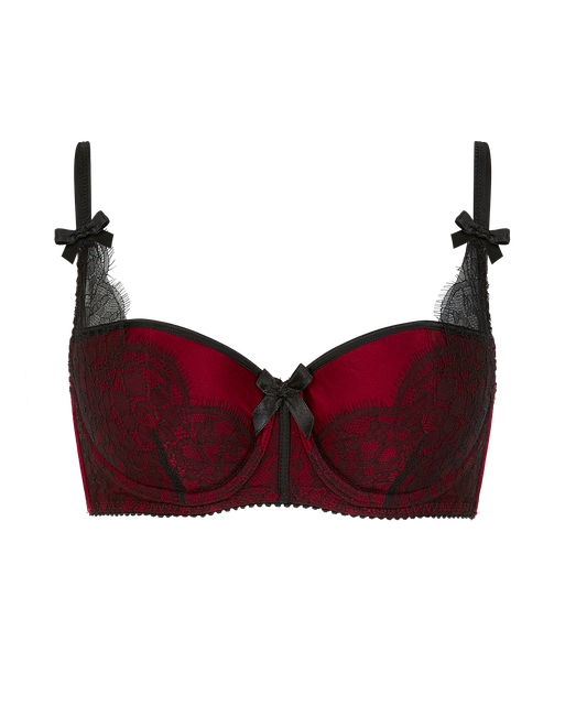 Sammi Demi Cup Underwired Bra Burgundy/Black | Agent Provocateur