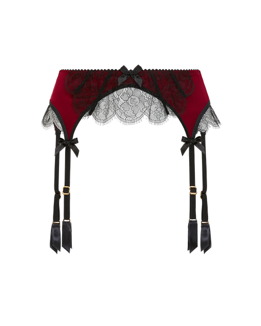 Sammi Suspender Burgundy/Black | Agent Provocateur