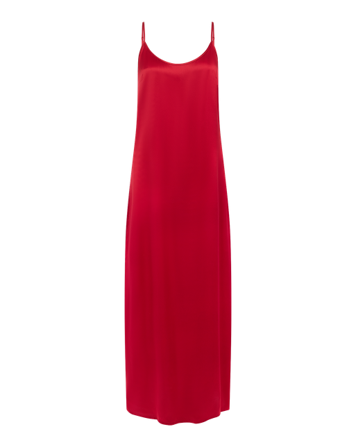 Cecily Long Slip Dress Red/Red | Agent Provocateur
