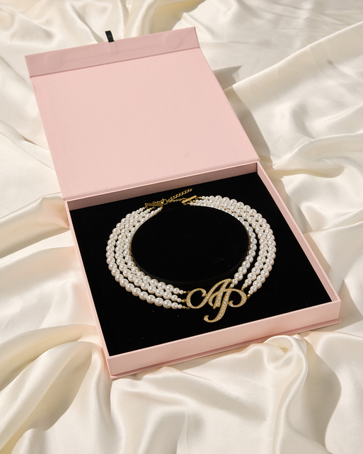 Britt Necklace Gold/Pearl | Agent Provocateur