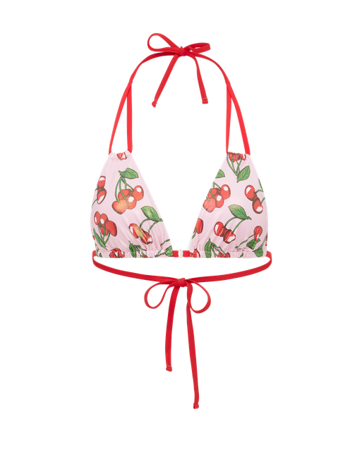 Calli Bikini Top Baby Pink / Red | Agent Provocateur
