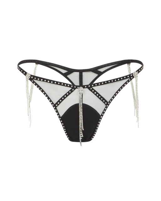 Crystalina Thong Black | Agent Provocateur