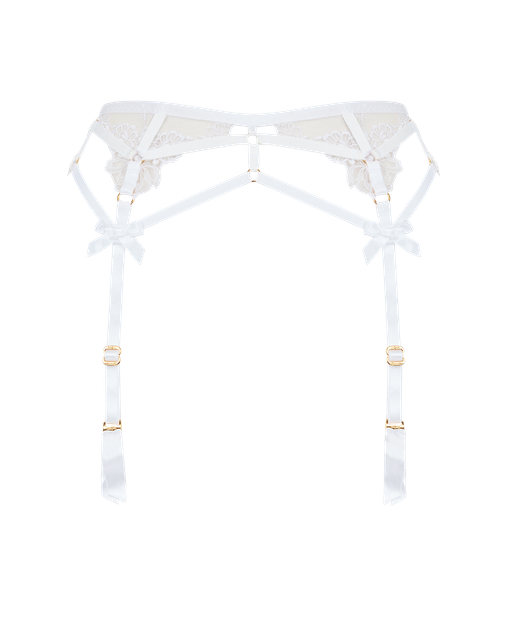 Melanie Suspender White/Sand | Agent Provocateur