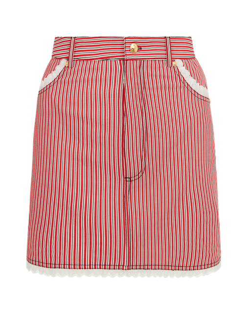 Milli Skirt & Scrunchie White/Red | Agent Provocateur