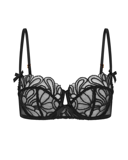 Nelle Balconette Underwired Bra Black | Agent Provocateur