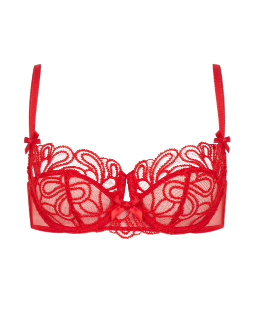 Nelle Balconette Underwired Bra Red | Agent Provocateur