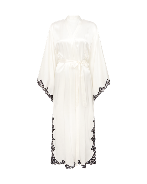 Nelle Long Gown  Ivory/Black | Agent Provocateur