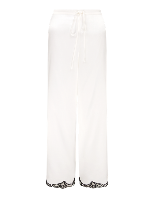 Nelle Pj Trousers Ivory/Black | Agent Provocateur