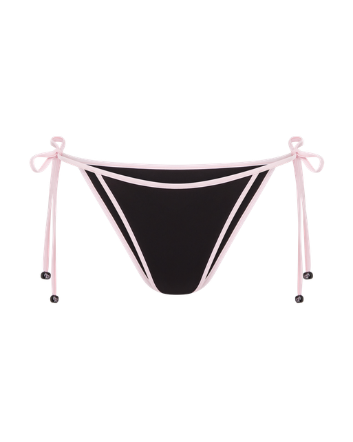 Ottie Bikini Bottom Black/Baby Pink | Agent Provocateur