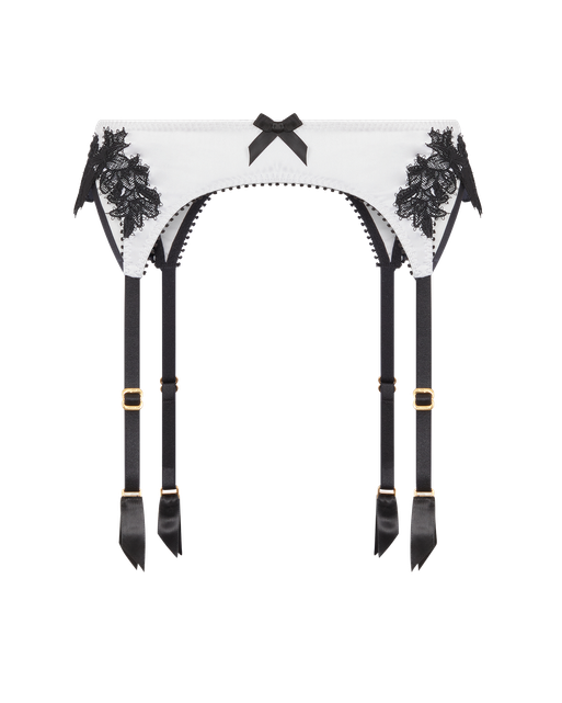 Penelopi Suspender Ivory/Black | Agent Provocateur