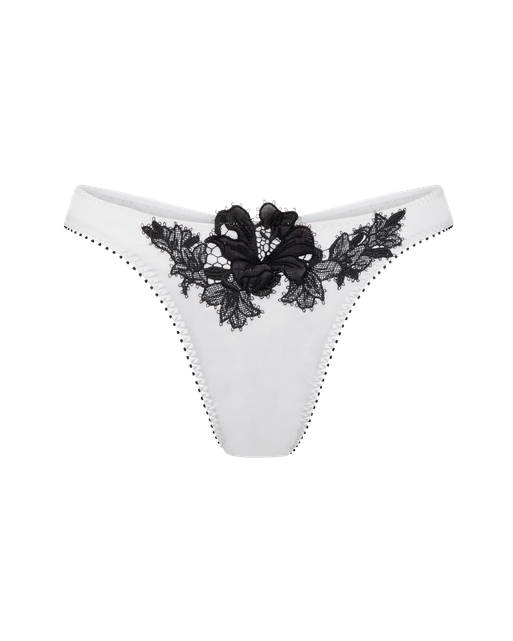 Penelopi Thong Ivory/Black | Agent Provocateur