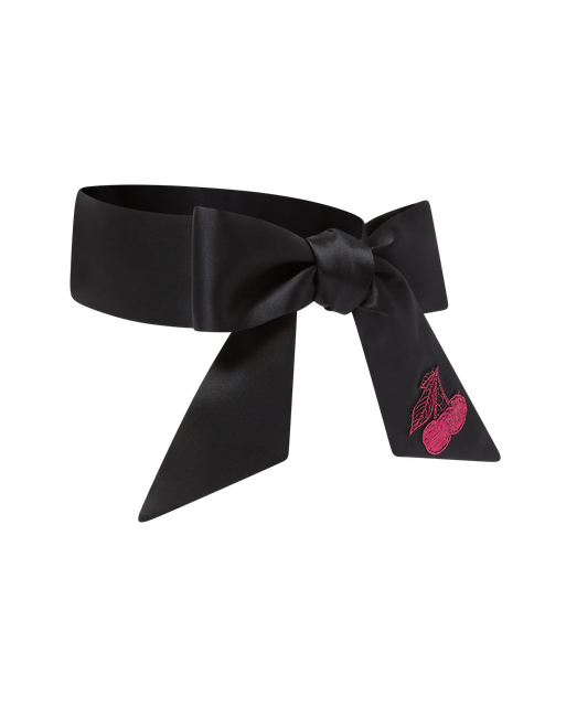Perri Sash Tie Mask  Black/Fuchsia | Agent Provocateur