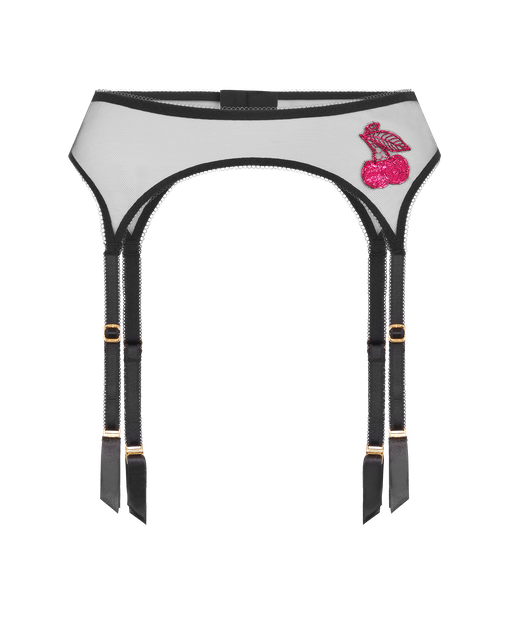 Perri Suspender Black/Fuchsia | Agent Provocateur