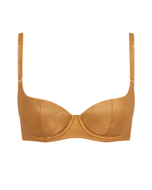 Sirenna Demi Cup Underwired Bra Gold | Agent Provocateur