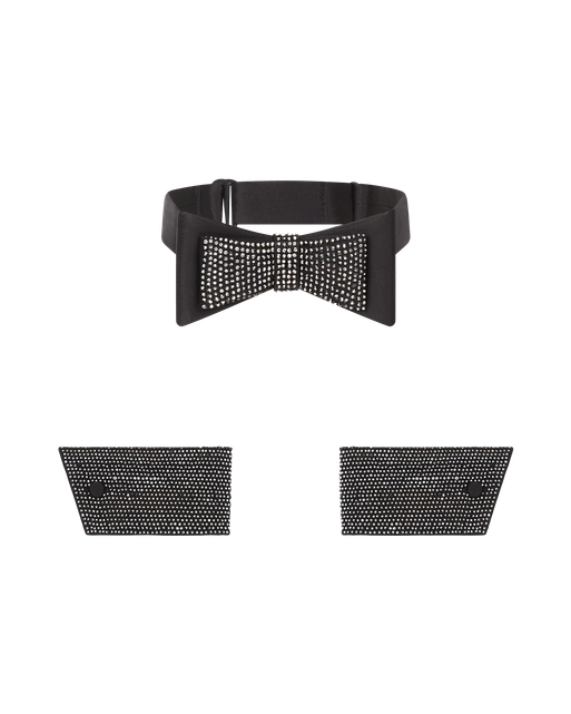 Wynnie Bow Tie And Cuff Set Black/Ab | Agent Provocateur