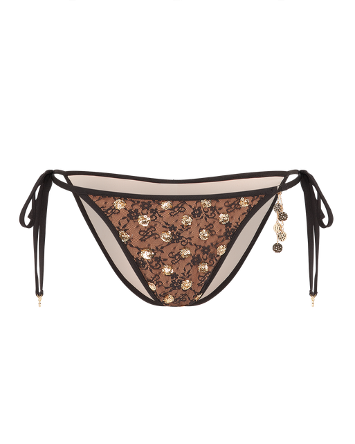 Azaria Bikini Bottom  Brown/Gold | Agent Provocateur