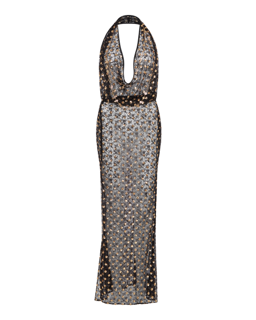 Azaria Long Cover Up Black/Gold | Agent Provocateur