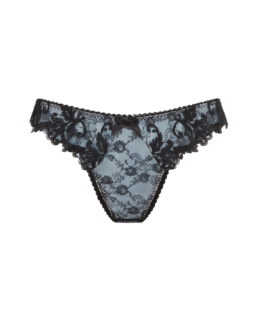 Clarette Brazilian Brief  Blue/Black | Agent Provocateur