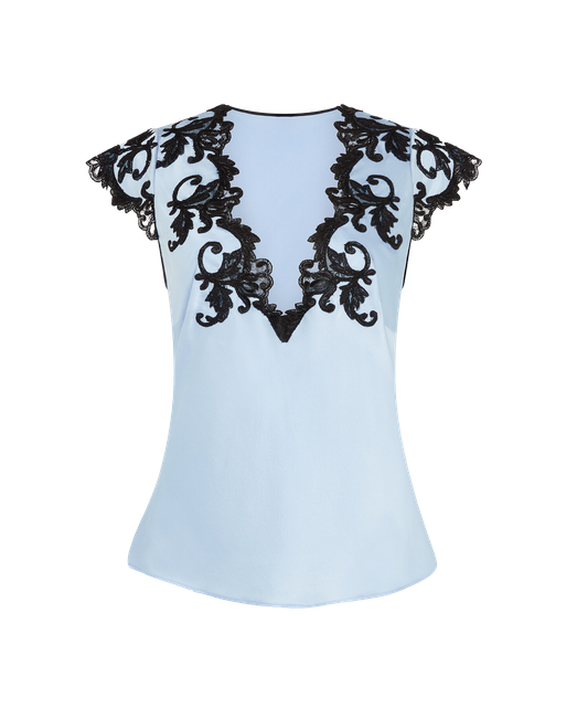 Clarette Camisole Top Blue/Black | Agent Provocateur