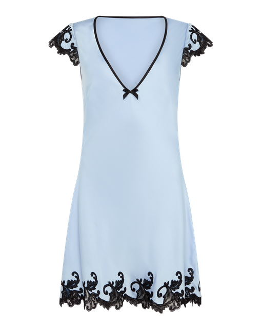 Clarette Short Slip Blue/Black | Agent Provocateur