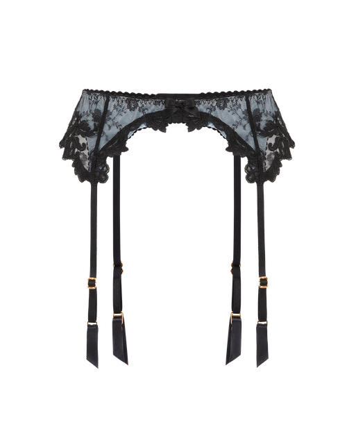 Clarette Suspender Blue/Black | Agent Provocateur