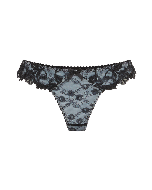Clarette Thong Blue/Black | Agent Provocateur