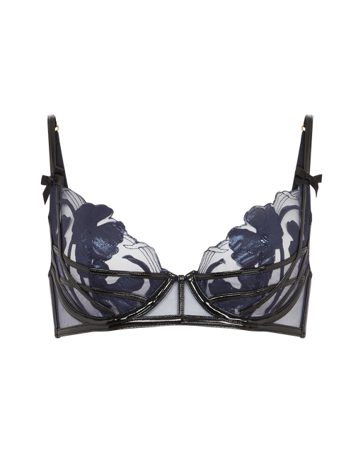 Felicitie Plunge Underwired Bra  Navy/Black | Agent Provocateur