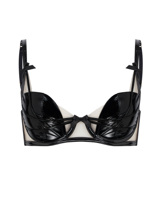 Flick Plunge Underwired Bra Black | Agent Provocateur