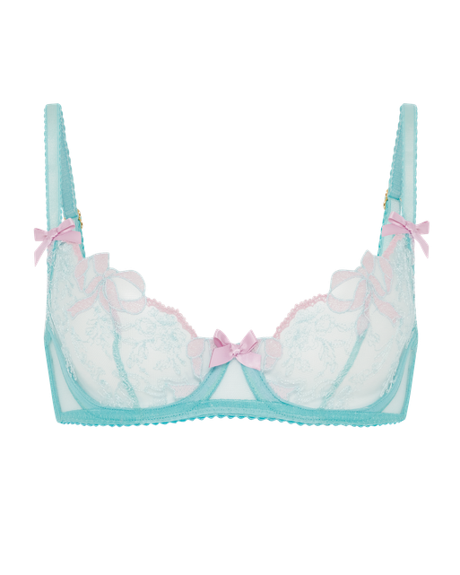 Lisetta Plunge Underwired Bra  Mint/Pink | Agent Provocateur