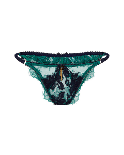 Petrina Brazilian Brief  Green/Navy | Agent Provocateur
