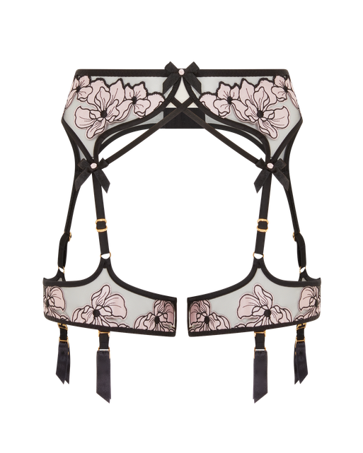 Polina Suspender Pink/Black | Agent Provocateur