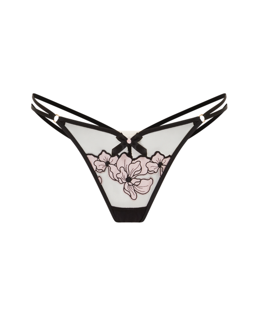 Polina Thong Pink/Black | Agent Provocateur