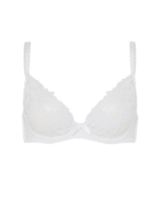 Posy Plunge Underwired Bra White | Agent Provocateur