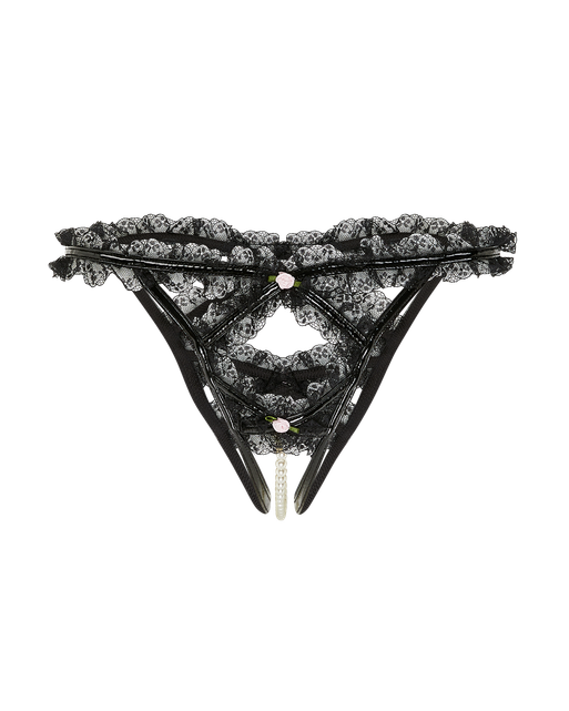 Tiffy Ouvert Black/Baby Pink | Agent Provocateur