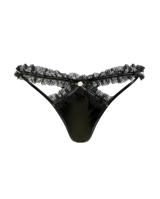 Tiffy Thong Black/Baby Pink | Agent Provocateur