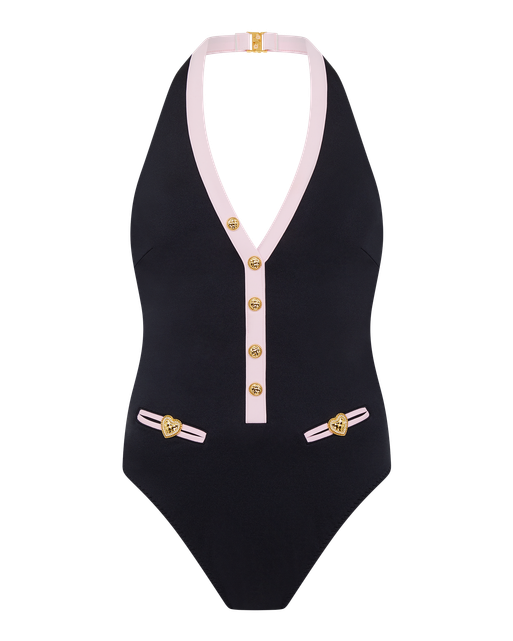 Tiggy Swimsuit  Black/Pink | Agent Provocateur