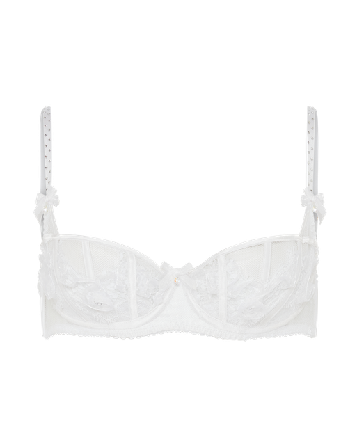 Veretie Balconette Underwired Bra White/Cream | Agent Provocateur