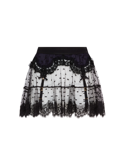 Veretie Suspender Skirt  Black/Navy | Agent Provocateur